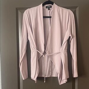 Express Blush Pink Open Front Cardigan